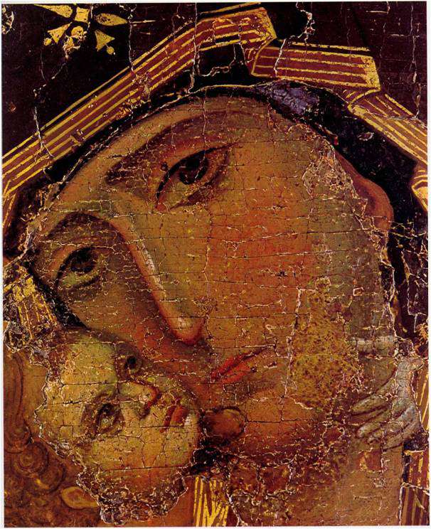 Фрагмент иконы Богородицы Владимирская