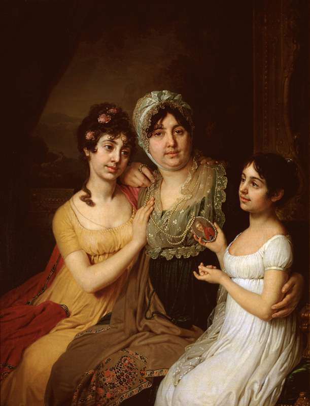 Портрет А. И. Безбородко с дочерьми