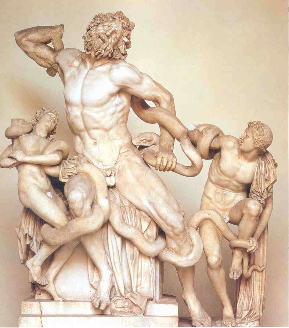 Скульптурная группа "Лаокоон". 1-й век до н.э. Ск-ры Агесандр, Атенодор, Полидор.