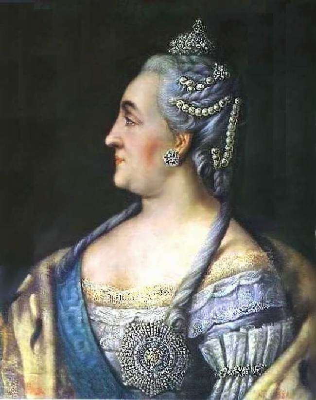 Екатерина II, Великая, в профиль