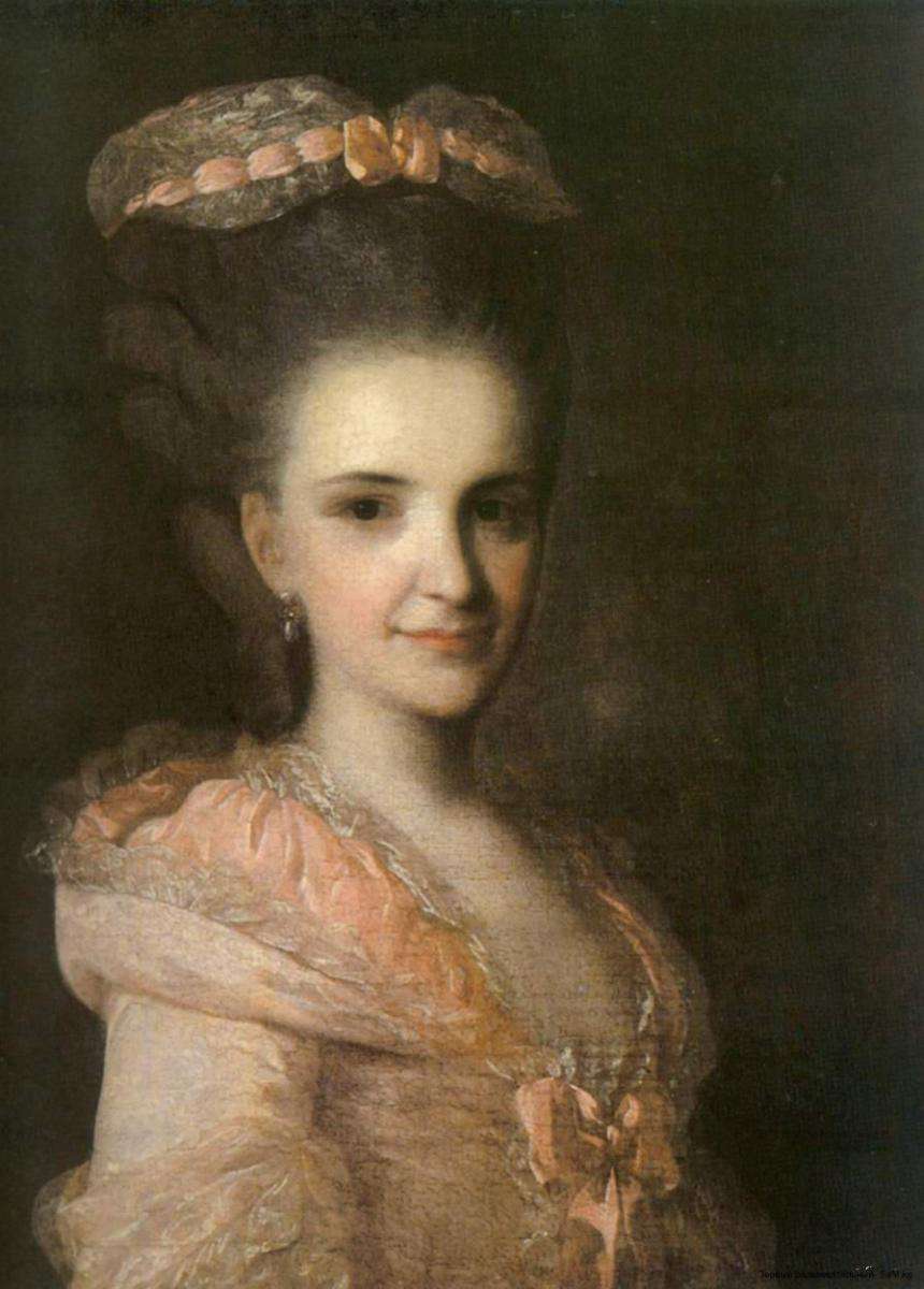 Портрет неизвестной в розовом платье ( 1770г.)