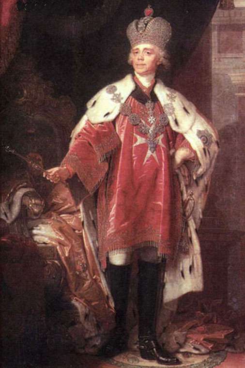 Портрет Павла I в белом далматике. 1800г.