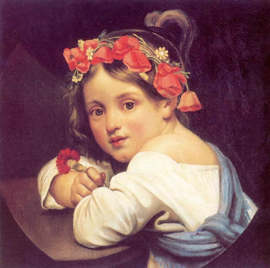 Девочка в маковом венке. 1823 г.