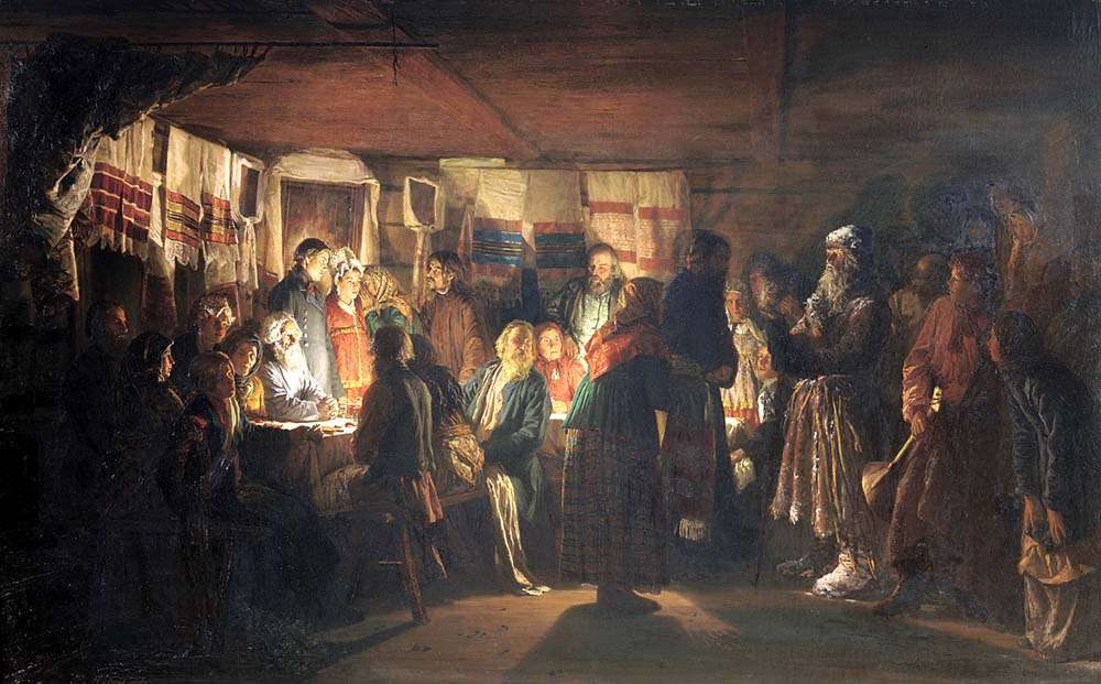 Приход колдуна на крестьянскую свадьбу. (1875)