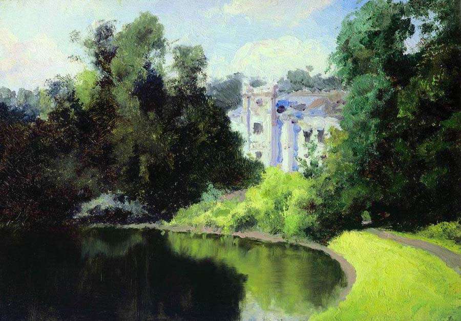 Пруд в парке. Ольшанка (1877)
