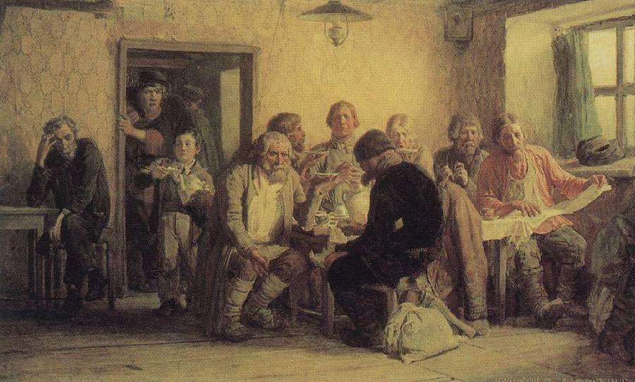Чаепитие в трактире (харчевне) 1874