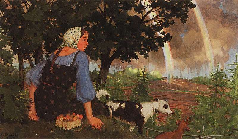 Девушка с грибами (1922)