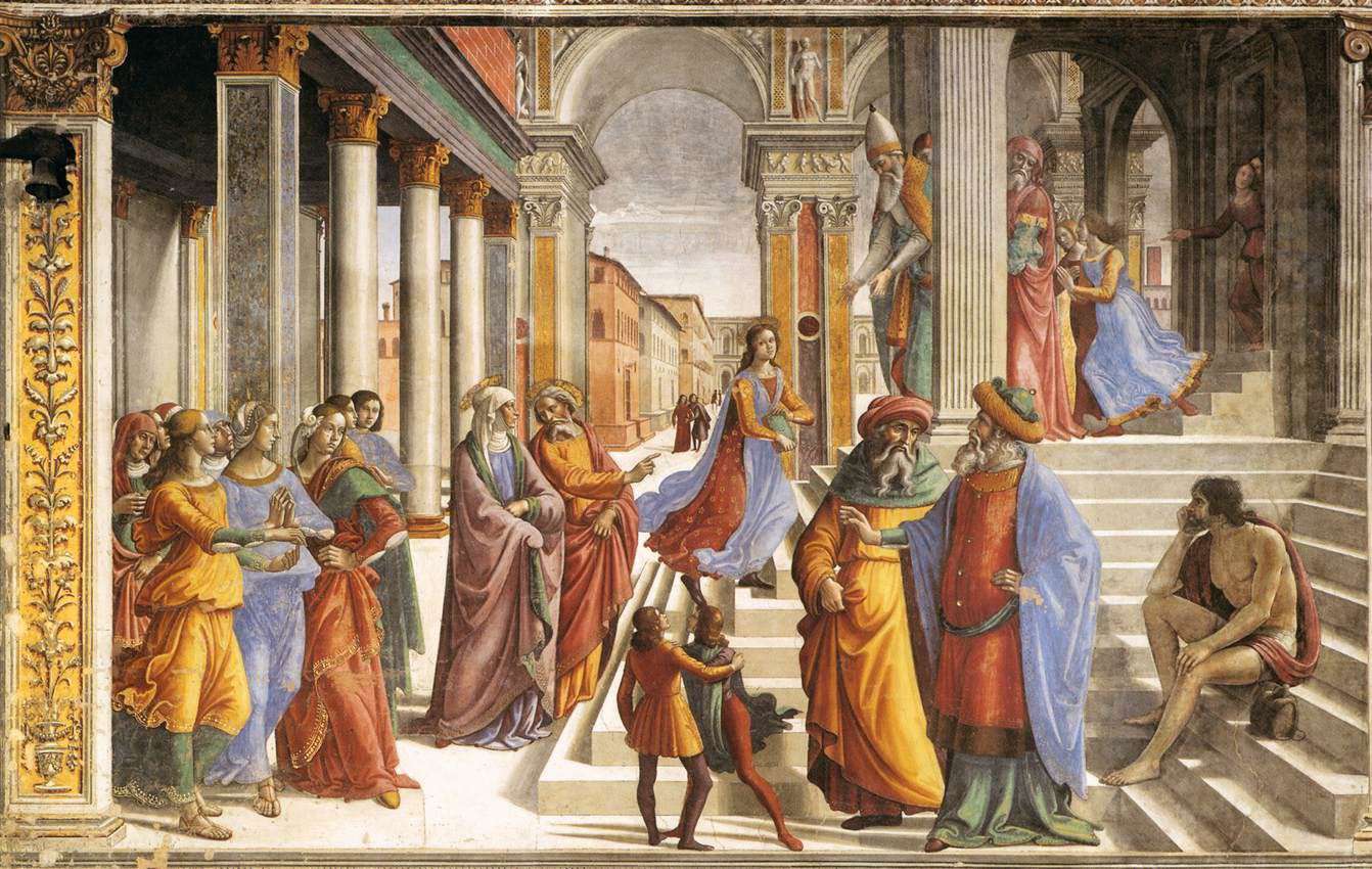 Фрагмент фрески. Доменико Гирландайо (1449 - 1494)