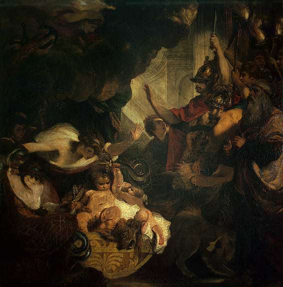 Младенец Геркулес, удушающий змей (1786)