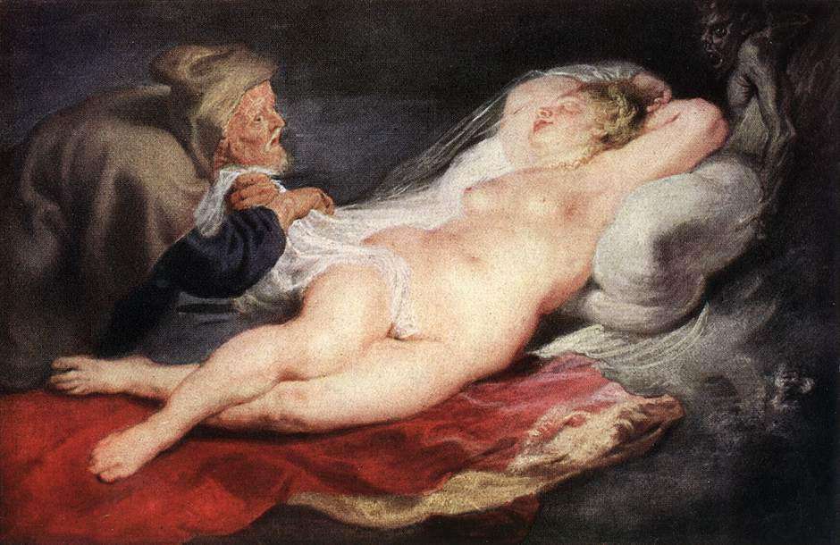 Отшельник и спящая Анжелика (1628)