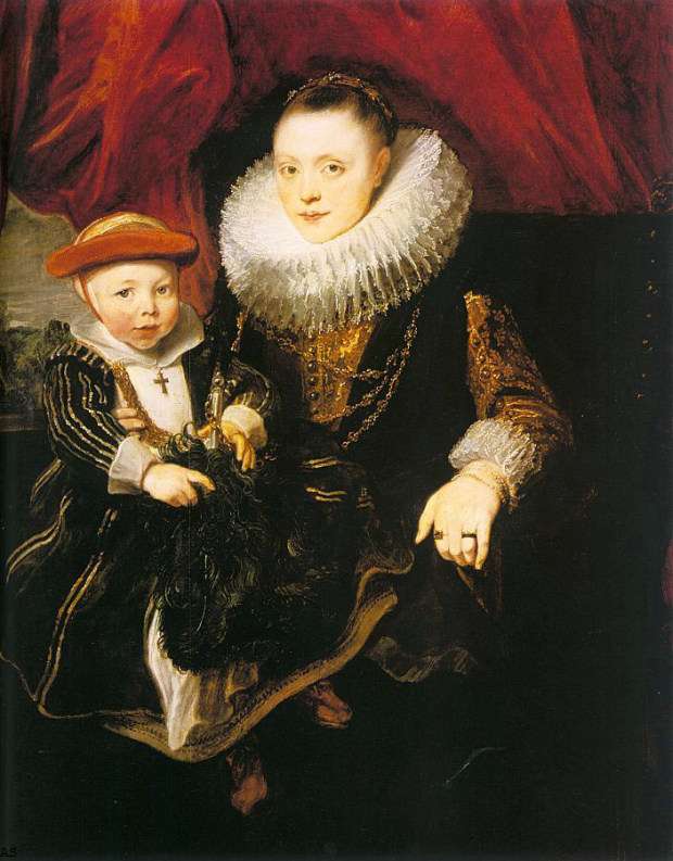 Молодая женщина с ребенком (1618)