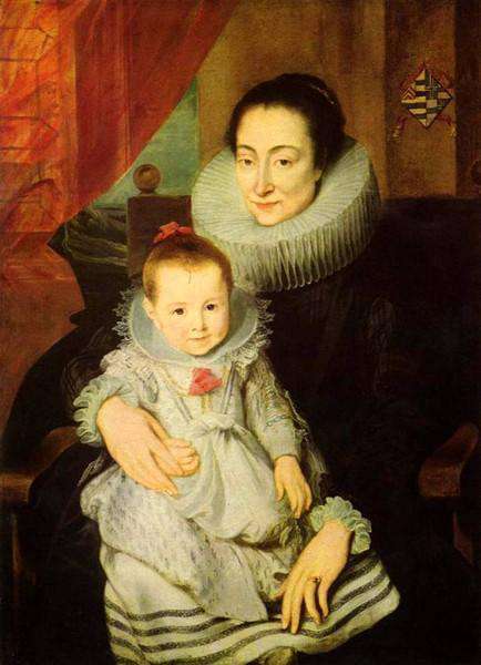 Портрет Марии Клариссы, супруги Яна Вовериуса, с ребенком