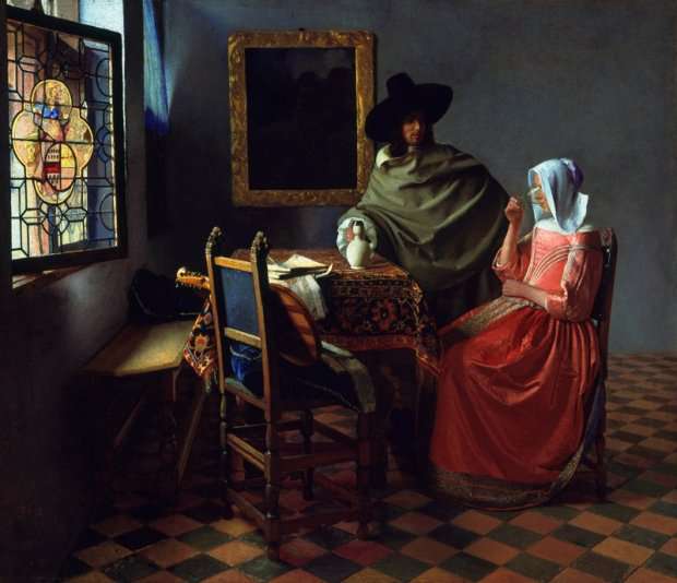 Кавалер, угощающий даму вином (1660-1661)