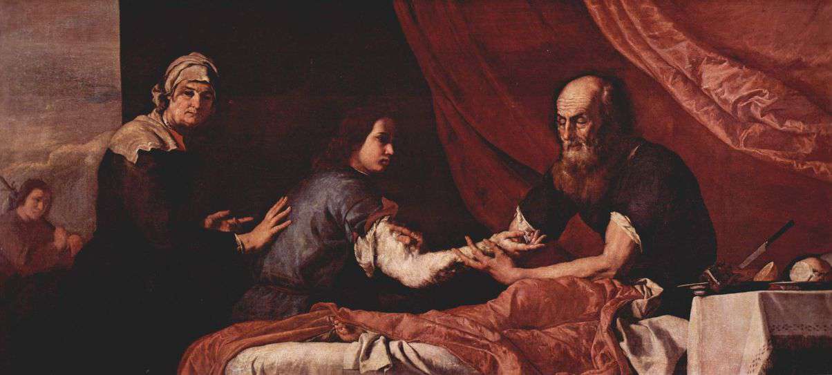Слепой Исаак благлсловляет Иакова (1637)