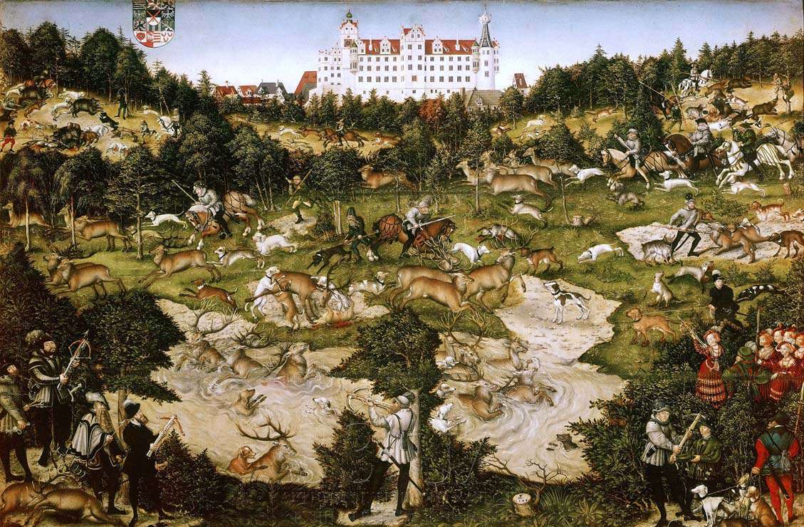 Оленья охота короля Карла V близ замка Торгау (1544)