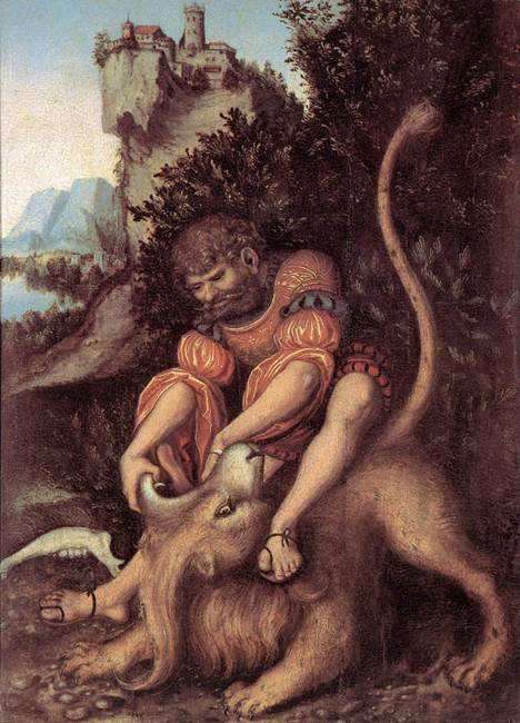 Борьба Самсона со львом (1525)